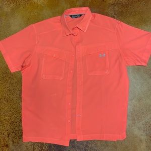 Under Armour Fishing Shirt Coral Color